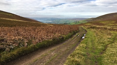On the moorland before dropping to Hay-on-Wye.