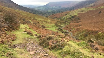 Long descent into the Olchon Valley.