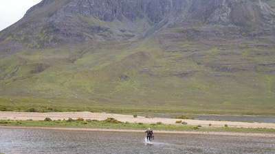 The crossing of the Abhainn Srath na Sealga in Fisherfield.