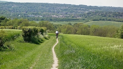 Some pleasant riding along the South Downs Way leads into Winchester.