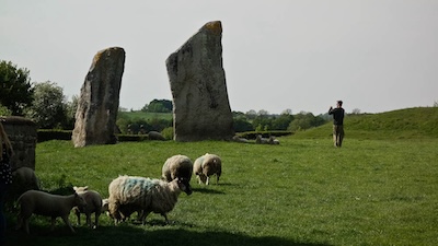 Some rather large, though not the largest, standing stones at Avebury.