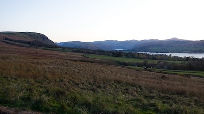 Climbing up to Askham Common in the fading light.