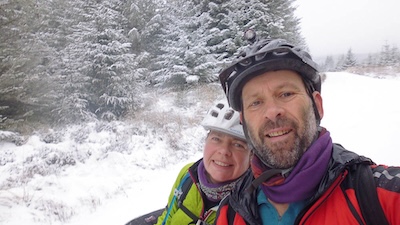 Selfie at the top of the big climb up from Kielder Dam.