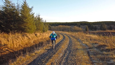 The sun was low in the sky from very early on in the ride