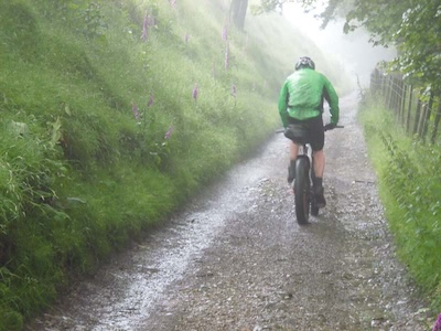 Mark heading towards Lockerbrook, rather damp